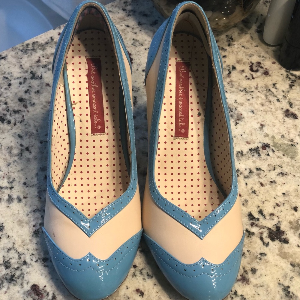 Beautiful doll pastel blue shoes